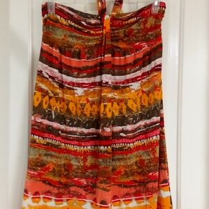 Colorful Strapless Dress